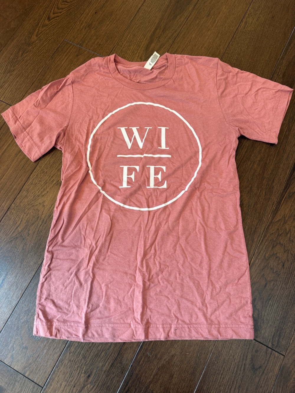 WIFE Graphic Tee - Dusty Rose Pink Size Small - C16-031